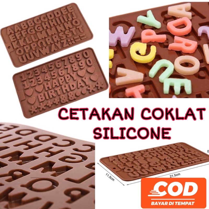 矽膠巧克力模具字母數字小巧克力巧克力布丁果凍布丁字符打印巧克力字母冰布丁