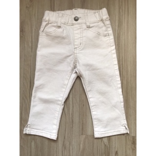 日本童裝branshes經典款白色七分褲，尺寸100