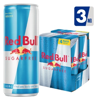 Red Bull 紅牛無糖能量飲料 250ml (4罐/組)x3組 共12入 官方直營店