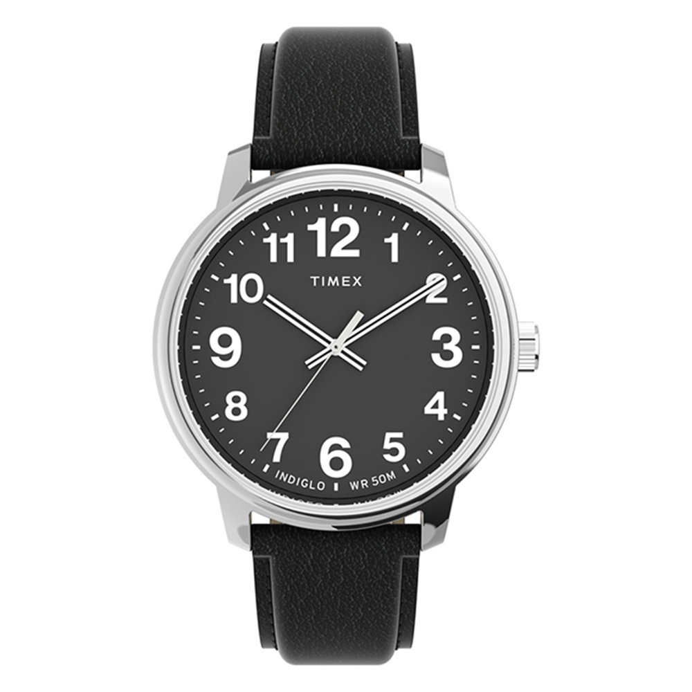 43mm【分期0利率】TIMEX 天美時 電子螢光 真皮錶帶 全新原廠公司貨 TXTW2V21400