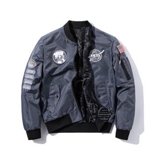 FACEstyle【4色 特加大】雙面穿NASA電繡貼章飛行外套 捍衛戰士 騎士外套 夾克外套「NTJBYZ8787」