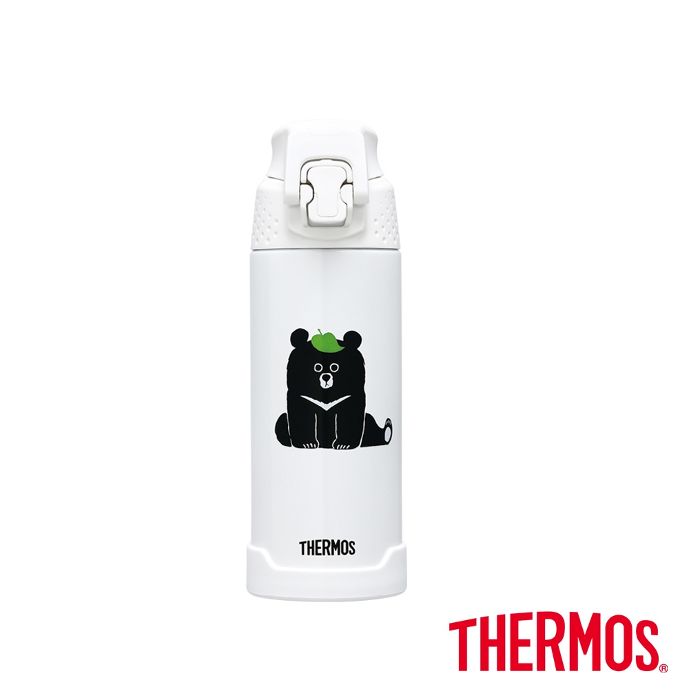 【THERMOS膳魔師】不鏽鋼台灣黑熊真空保溫瓶500ml(FJH-500TBB-MTWH)