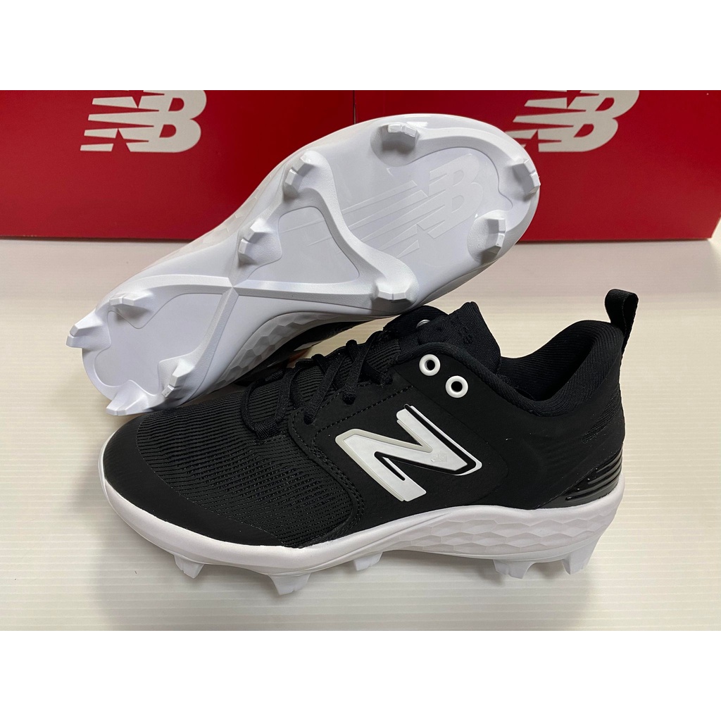 2022-23 New Balance NB 2E寬楦 棒壘球膠釘鞋 PL3000K6 黑白