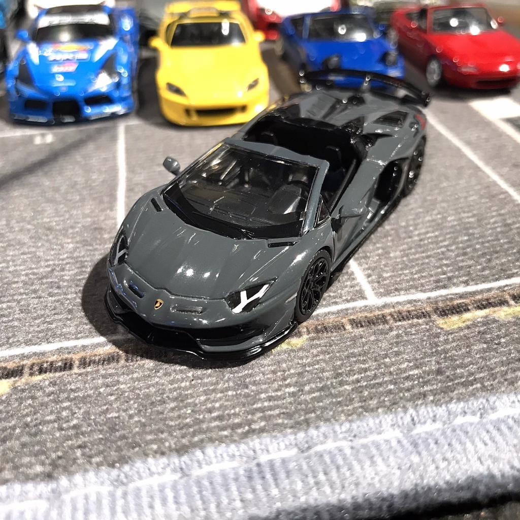 免運 MINI GT Lamborghini Aventador SVJ Roadster 灰 藍寶堅尼 425 模型車