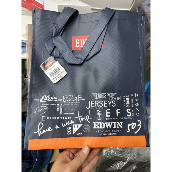 EDWIN 購物袋 手提袋 官方正品 大約13吋筆電大  全新