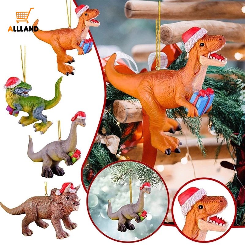 卡通亞克力恐龍聖誕樹掛飾 / 迷你恐龍吊墜聖誕節新年節日派對裝飾