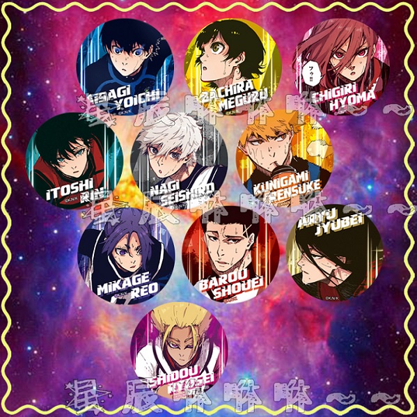 BLUE LOCK 藍色監獄 胸章 徽章 潔世一 蜂樂迴 國神鍊介 千切豹馬 凪誠士郎 馬狼照英 御影玲王 糸師凜 動漫