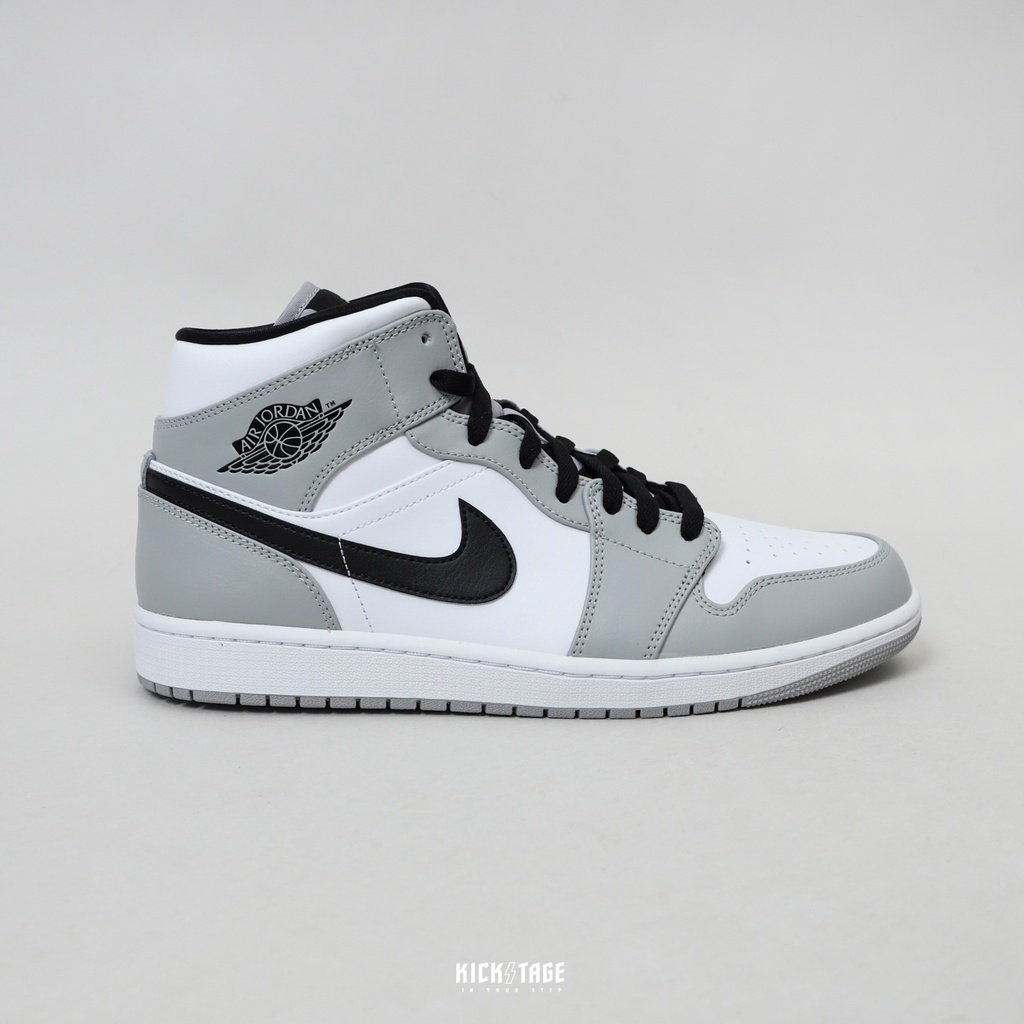 AIR JORDAN 1 MID SMOKE GREY 煙灰 黑勾中筒 AJ1 休閒鞋【554724-092】