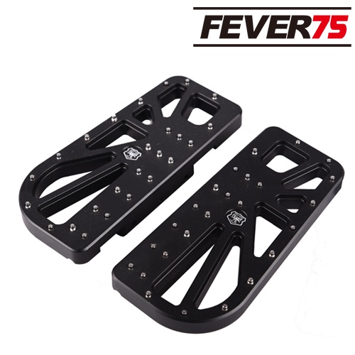 Fever75 適用哈雷摩托車街道滑翔改裝配件前後腳踏乘客擱腳休息腳踏板腳蹬