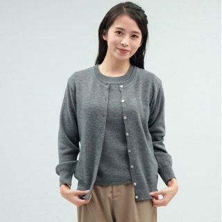 O-LIWAY 台灣製品 兩件式美麗諾羊毛套組(針織外套x1+短袖羊毛衫x1)