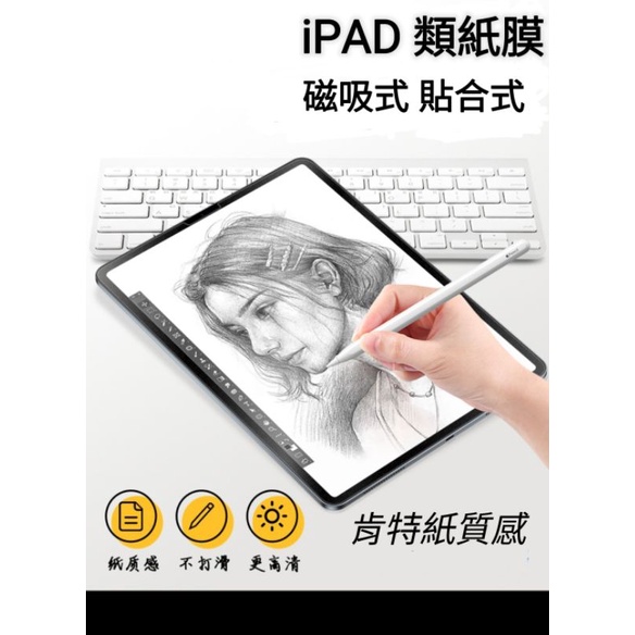 iPad 類紙膜 磁吸類紙膜 可拆式 肯特紙 日本材質 適用Pro11 Air 4 5 mini 6 10.2 9.7