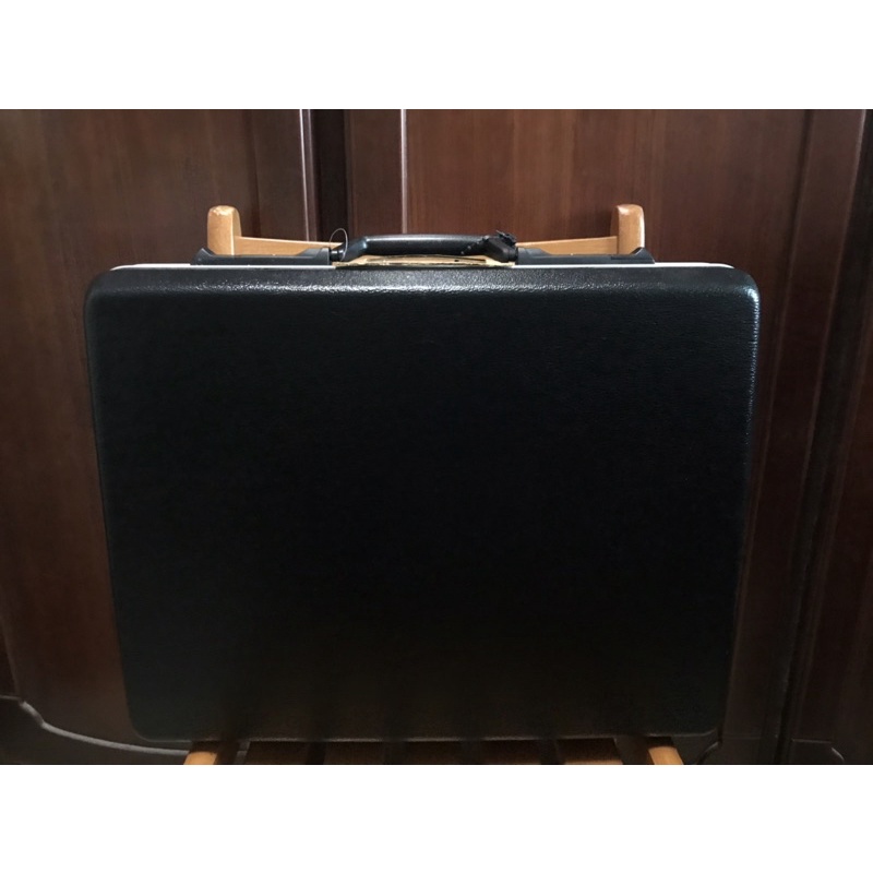 Echolac 黑色硬殼皮箱 老皮箱 早期復古手提箱 行李箱 拍照自用皆可 華玉牌 愛可樂 Vintage 007手提箱