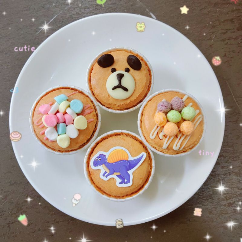 『🐻低糖可愛杯子蛋糕🧁 幼稚園生日慶生點心 辦公室下午茶 公司會議聚餐 婚禮小禮物 拜拜小蛋糕』