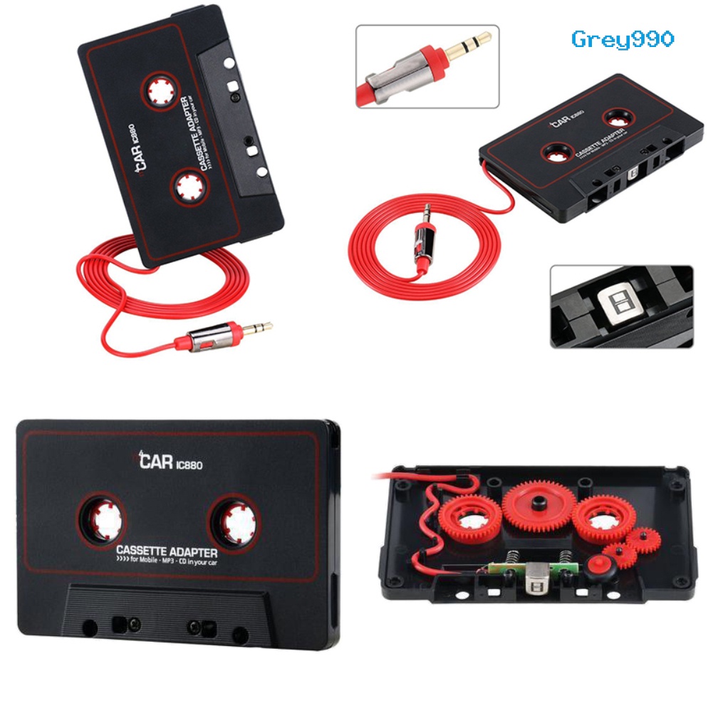 [GREY]P 汽車車用磁帶轉換器 CARIC800卡帶 MP3手機等音頻轉換器卡帶--黑紅色