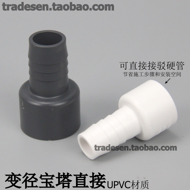 pvc塑膠軟管接頭 寶塔接頭 UPVC軟硬快接變徑寶塔直接 軟硬管對接