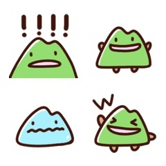 Line日本🇯🇵表情貼∣Fresh green mountain emoji