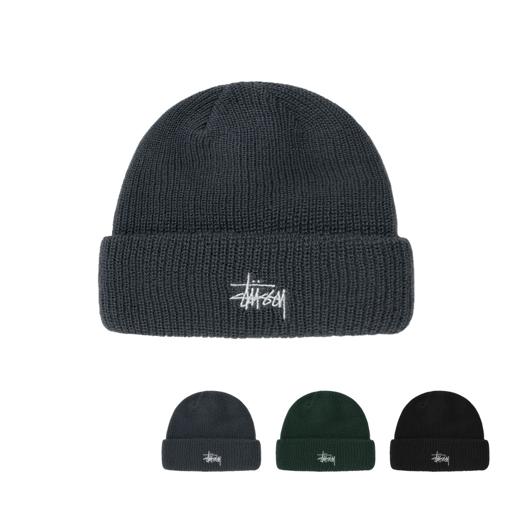 STUSSY 粗針短毛帽 小標 BASIC CUFF BEANIE 多色 毛帽 反折毛帽 情侶帽 【TCC】