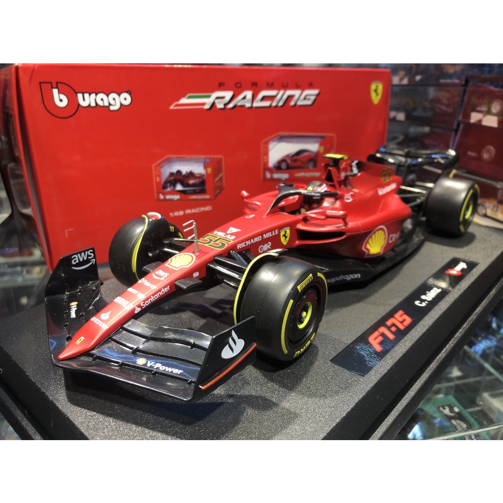吉華科技@ 1/18 Bburago Ferrari F1-75 #55 Carlos Sainz 2022