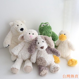 特惠✨高品質軟羊北極熊鱷魚狗毛絨卡通動物嬰兒安撫玩具娃娃