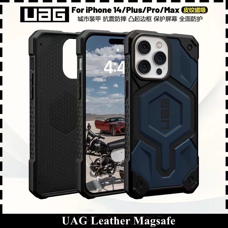 Uag Monarch 皮革系列保護殼帶 magsafe 適用於 iPhone 14 Pro Max 14 Plus 1