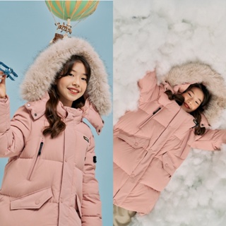 過季特價‼️韓國 National Geographic 國家地理 22FW 大童 連帽長版保暖鴨絨外套 羽絨外套