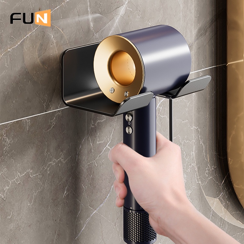 【FUN】吹風機置物架免打孔衛生間壁掛式電吹風支架浴室戴森吹風機收納架子