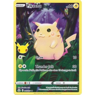 [羊毛農場] 寶可夢 PTCG 國際版 英文 25周年 25週年 肥包 閃卡 皮卡丘 Pikachu 5/25