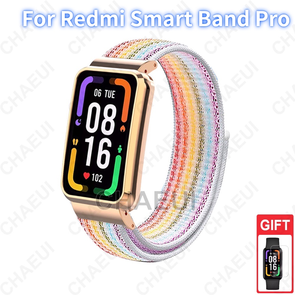 Redmi 手環 Pro 尼龍錶帶 + 金屬框 運動透氣 紅米手環Pro 替換錶帶 Redmi手環Pro 腕帶 親膚柔軟