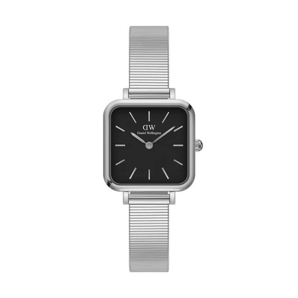 【DW】瑞典時尚品牌復古方形米蘭腕錶-經典銀-22x22mm/DW00100522/原廠公司貨兩年保固