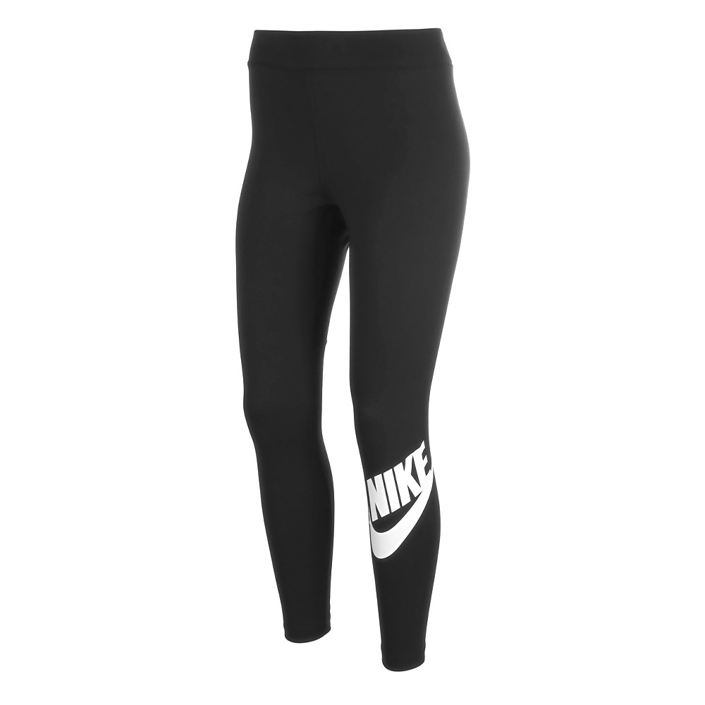 Nike Essential 女 黑 大Logo 高腰 彈性 透氣 棉 內搭 長褲 CZ8529-010