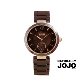 NATURALLY JOJO 時尚優質陶瓷腕錶 咖啡色 JO96986-95R
