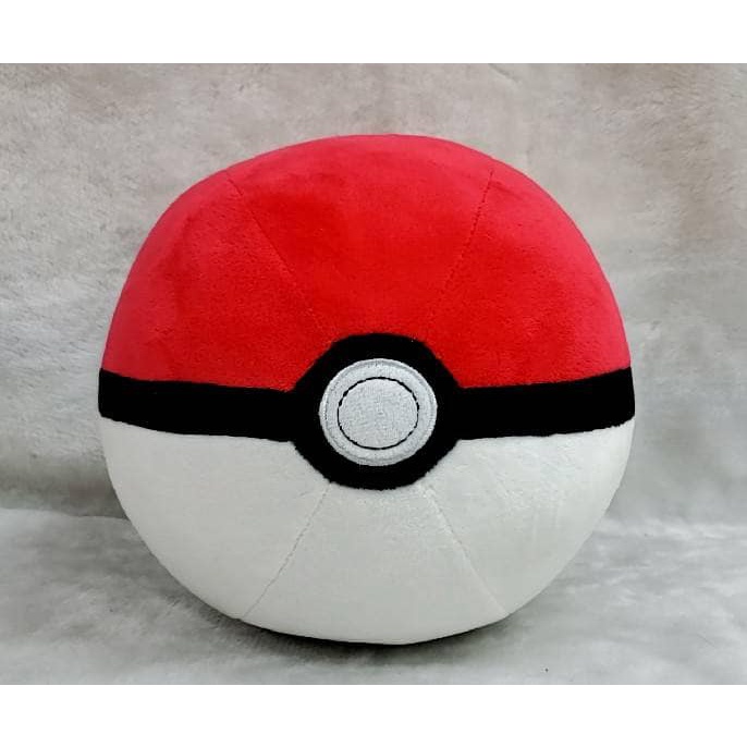 精靈球抱枕 皮卡丘精靈球 立體精靈球抱枕 雷標 神奇寶貝球娃娃 22cm 精靈寶可夢大師球  寶可夢精靈球~紅白