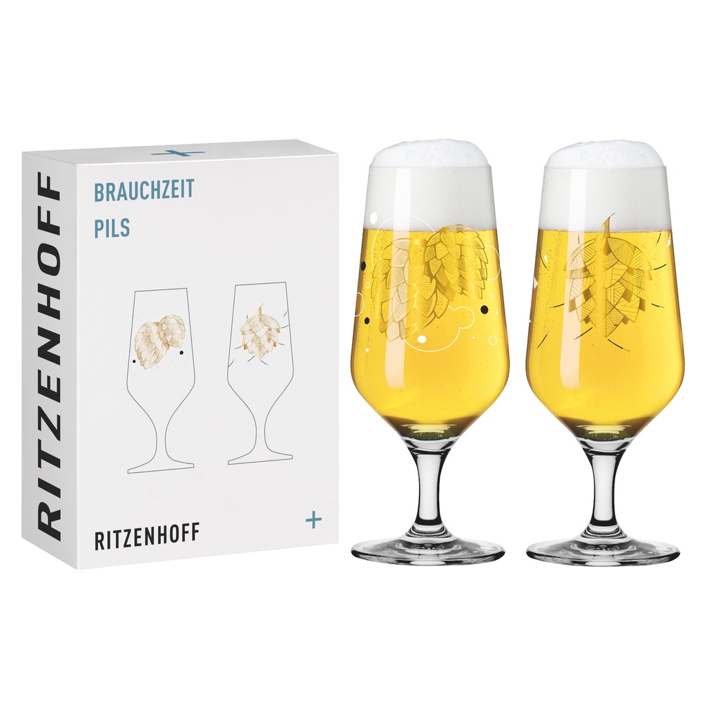 【德國RITZENHOFF+】BRACHZEIT傳承時光系列皮爾森啤酒對杯(1組2入)《WUZ屋子》玻璃杯
