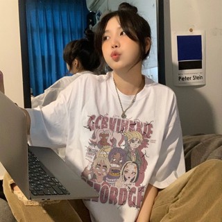 【現貨立出】CHAOO 100% 短袖T恤 短袖上衣 印花 美式復古上衣 oversize 下半身失蹤 情侶裝 可愛衣服