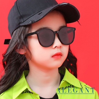 ALEGANT輕旅童遊夜夢黑兒童專用輕量矽膠彈性太陽眼鏡│UV400圓框偏光墨鏡