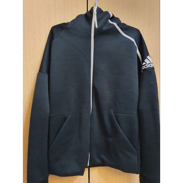 二手 adidas zne hoodie連帽外套 黑