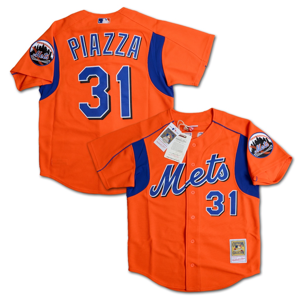 Mitchell &amp; Ness MLB 紐約大都會隊 Mike Piazza 2004 打擊練習衫 球衣