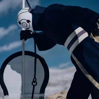 臺灣出貨 加急免運 火影忍者疾風傳宇智波帶土cos服裝曉組織動漫cosplay面具道具套裝