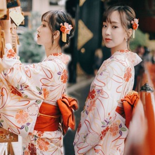 ℗ 有貨 優質版和服日式和風浴衣少女連衣裙旅拍改良版和服秋季日本日本神明少女現代日系a春日祭正裝傳統日本
