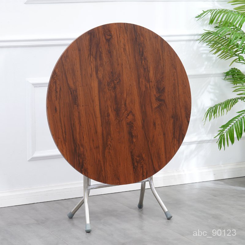 折疊圓桌餐桌傢用簡易可折疊6人小戶型8人大簡易圓形老式喫飯桌子
