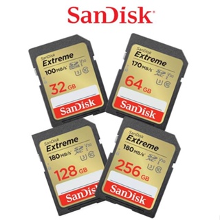 SanDisk 16GB 32G 64G 128GB SD SDXC EXTREME C10 4K 相機記憶卡 SD大卡