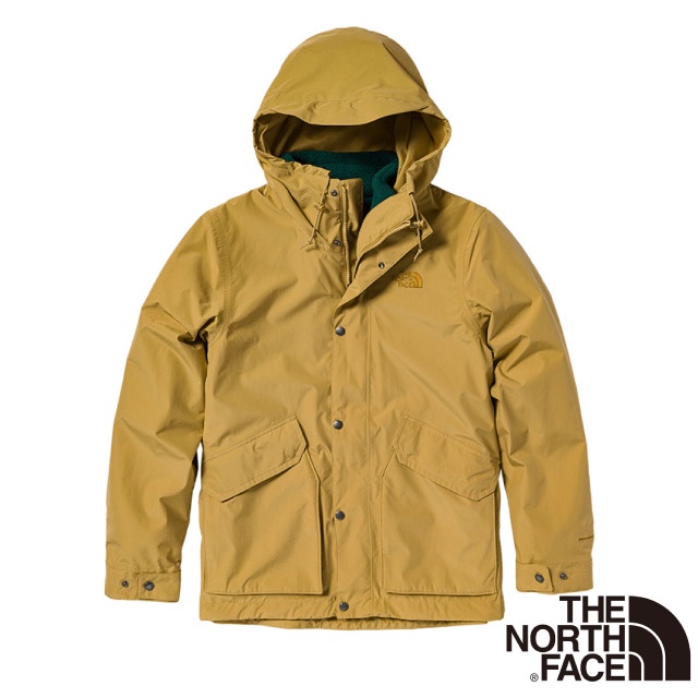 【The North Face】男 防水透氣保暖抓絨三合一外套.夾克_棕色_7QSZ