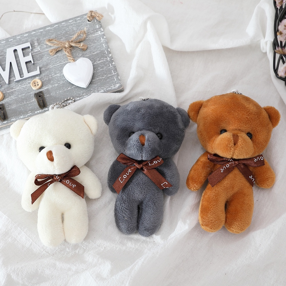 ᴜᴘ.ʟɪғᴇ生活♡泰迪熊絨毛吊飾 掛件 鑰匙扣 娃娃 禮物 小熊玩具 小熊吊飾 包包掛件 玩偶玩具 卡通花束小熊