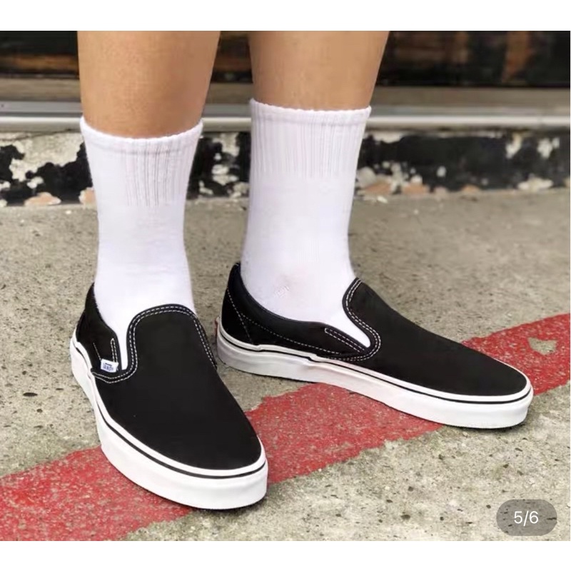 代購正品 Vans slip on米白色 全黑 格子 帆布鞋 滑板鞋 懶人鞋 棋盤格 格紋 男女鞋