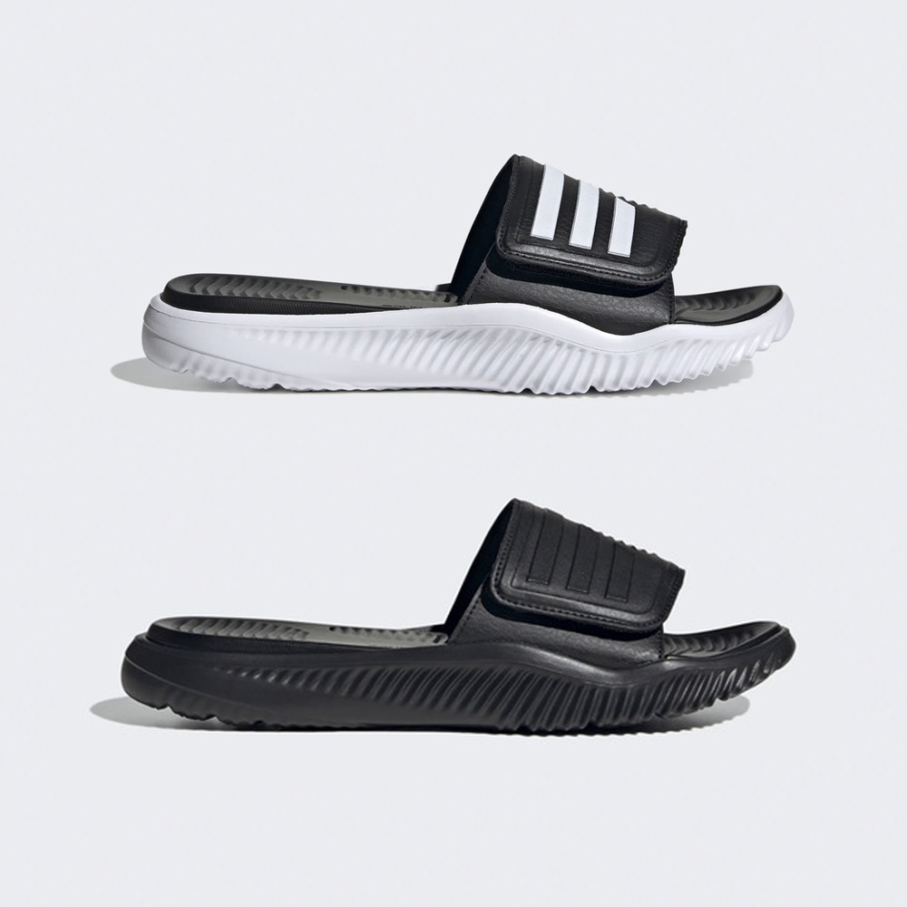 Adidas 愛迪達 Alphabounce Slide 2.0 厚底 避震 拖鞋 全黑／黑白 GY9416