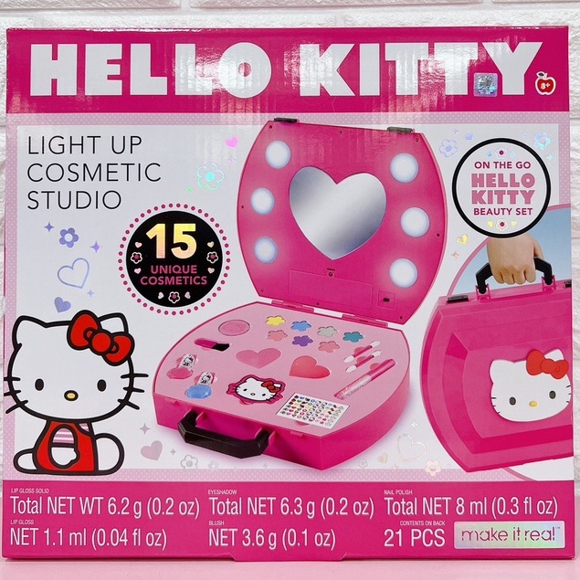 正版 Make it real 美麗夢工坊 Hello Kitty 手提化妝台 凱蒂貓 家家酒 化妝盒 KT04800