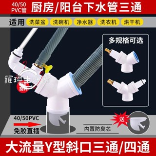 熱銷🥇🥇廚房水槽洗碗機淨水器下水管道小廚寶洗衣機排水管二合一接頭三通