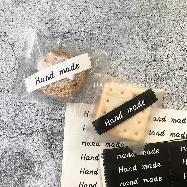 禎巧妙 封口貼 貼紙 Hand Made 手作封口貼 布丁餅乾烘培包裝袋裝飾貼紙 禮盒標籤貼紙 甜點包裝盒封口貼