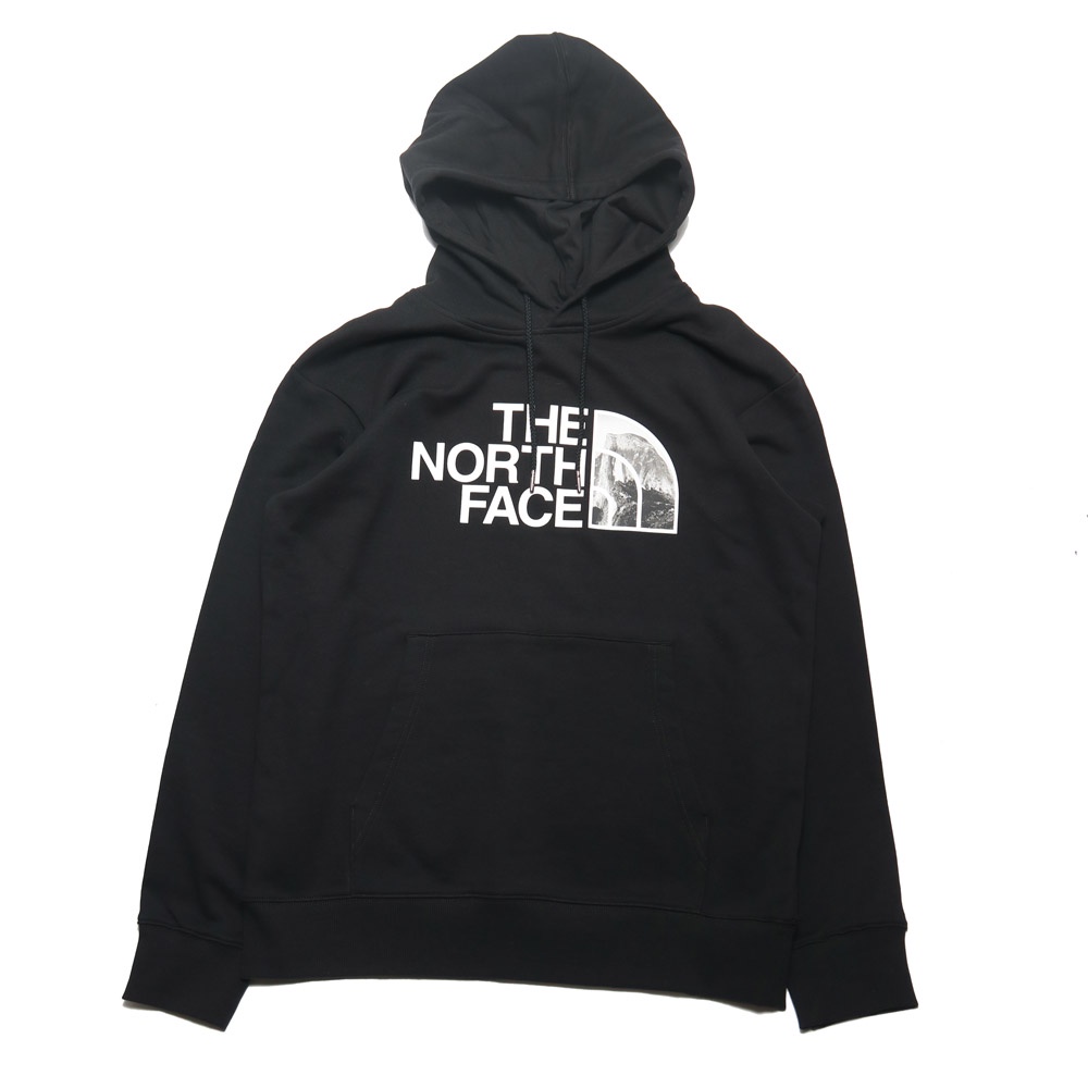 THE NORTH FACE 北臉 帽T 黑色 文字山脈LOGO 連帽 長袖 上衣 男 NF0A7QUVJK3