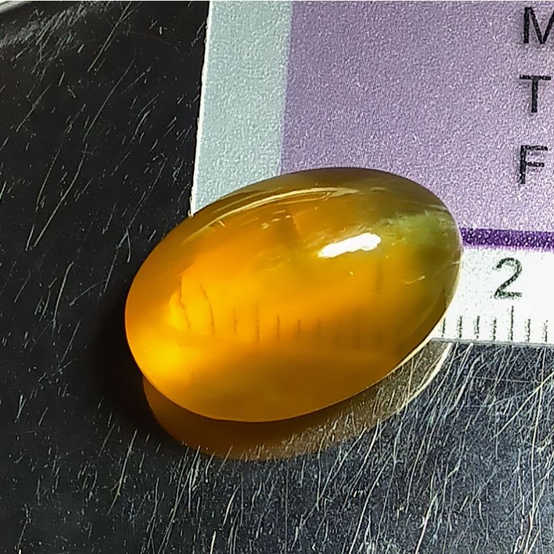 天然無處理大克拉橙色蛋白石貓眼 Opal Cat's eye蛋面裸石15.22克拉
